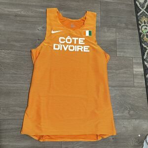 Nike Pro Elite Ivory Coast Cote D'ivoire Track & Field Running Singlet Men XXL